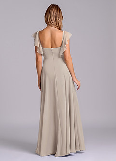 Azazie Leilani Bridesmaid Dresses Frost A-Line Pleated Chiffon Dress image2