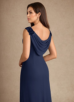 Azazie Henderson Mother of the Bride Dresses Dark Navy A-Line Sequins Dress image7