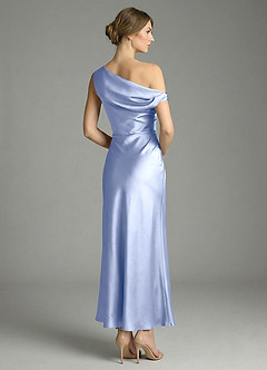 Azazie Emerson Vestidos de damas de honor Vestido de Hielo de Satén Elástico de Corte Sirena con Vestidos sin tirantes image6