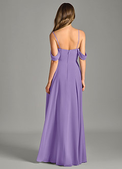 Azazie Chelsey Vestidos de damas de honor Vestido de Tahití de Gasa de Corte en A Convertible con Vestidos sin tirantes image7