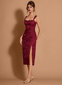 Keira Frambuesa Oscura Vestido midi image5