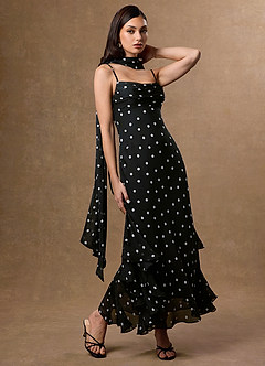 Robe Longue Noir Blanc Simona image3