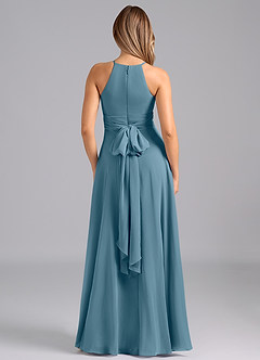 Azazie Denver Robes de demoiselle d'honneur Robe Trapèze en Mousseline de soie Plissée Bermude image6