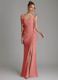 Azazie Jessamine Bridesmaid Dresses Antique Rose Mermaid Corset Chiffon Dress image4