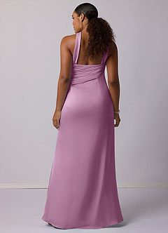Barbie ♥ Azazie Bridesmaid Dresses Wisteria Mermaid One Shoulder Stretch Satin Dress image7