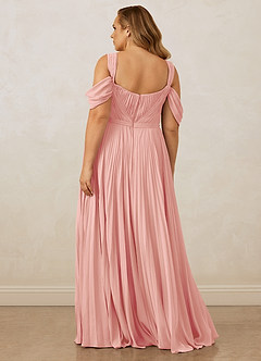 Christian Siriano Bridal for Azazie 1013 Brautjungfernkleider A-Linie Schulterfrei Chiffon Kleid Rosettenrosa image12