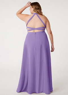 Azazie Clarice Bridesmaid Dresses Tahiti A-Line Halter Chiffon Dress image9