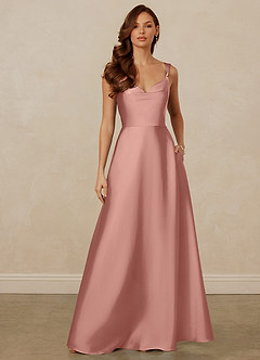 Christian Siriano Bridal for Azazie 1001 Bridesmaid Dresses Rosette A-Line Sweetheart Neckline Stretch Satin Dress image1