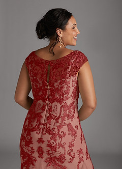Azazie Melena vestidos de madre de la novia Vestido de Oxidado   Champán de Tul de Sirena con Encaje image10