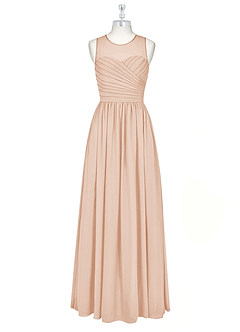 Azazie Nina Bridesmaid Dresses English Rose A-Line Pleated Chiffon Dress image6