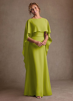 Azazie Marilla Mère de la mariée Robes Robe Trapèze en Mousseline de soie Plissée Citronnelle image6