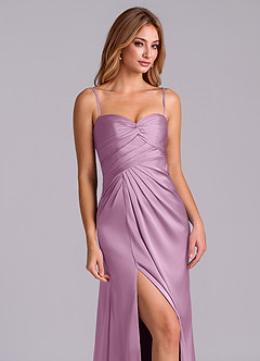 Azazie Sabrine Final Sale Wisteria A-Line Sweetheart Neckline Stretch Satin Dress image6