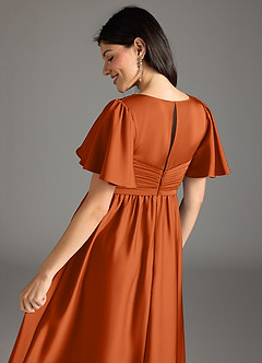 Azazie Verna Brautjungfernkleider für Schwangere A-Linie Gestreift Stretch-Satin Bodenlänge Kleid image8