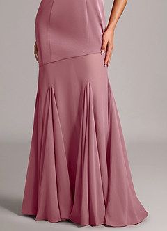 Azazie Uma Vestidos de damas de honor Vestido de Malva Vintage de Gasa de Corte Sirena Convertible con Sin tirantes image6