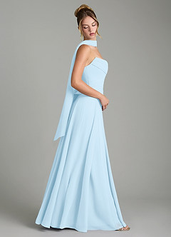 Azazie Gabriela Bridesmaid Dresses Sky Blue A-Line Corset Chiffon Dress image3