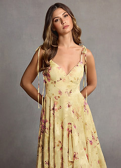 Harmony Light Yellow Midi Dress image6