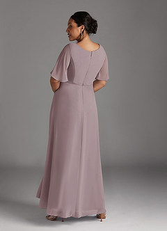 Azazie Tricia Mother of the Bride Dresses Dusk A-Line V-Neck Pleated Chiffon Dress image11