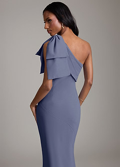 Azazie Yuanna Bridesmaid Dresses Stormy Mermaid One Shoulder Chiffon Dress image7