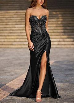 Enamel Black Mermaid Prom Dress image3