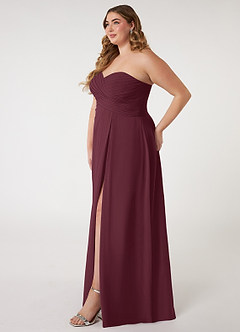 Azazie Arabella Allure Bridesmaid Dresses Cabernet A-Line Sweetheart Neckline Chiffon Convertible Dress image16