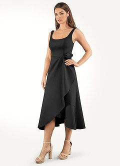Sabina Black Tie Midi Dress image5
