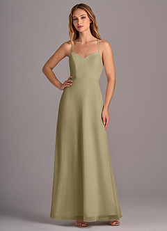 Azazie Mei Bridesmaid Dresses Moss Green A-Line Chiffon Dress image3