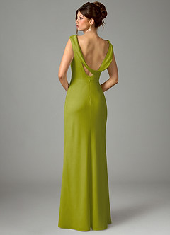 Azazie Kieryn Robes de demoiselle d'honneur Robe Sirène en Satin extensible Plissée Citronnelle image6