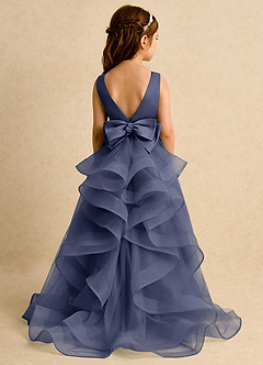 Azazie Lior Flower Girl Dresses Stormy Ball-Gown Pleated Tulle Dress image7