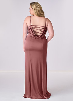 Barbie ♥ Azazie Brudtärnklänningar Klänning av Sjöjungfru i Stretch Satin Korsett Ametist image7