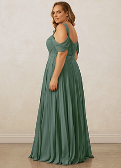 Christian Siriano Bridal for Azazie 1013 Bridesmaid Dresses Eucalyptus A-Line Off the Shoulder Chiffon Dress image15