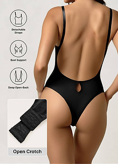 front Ultra åben ryg bodysuit med bøjle og shapewear