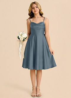 Azazie Bear Junior Twilight A-Line Sweetheart Neckline Stretch Satin Dress image6