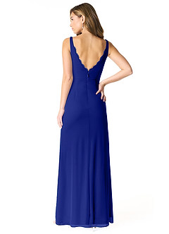 Azazie Verami Bridesmaid Dresses Royal Blue Mermaid Lace Mesh Dress image2