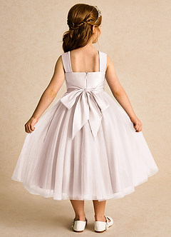 Azazie Dovey Flower Girl Dresses Rose Petal Ball-Gown Bow Tulle Dress image3
