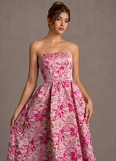 Vestido Floral Rosa Largo Ysolde image3
