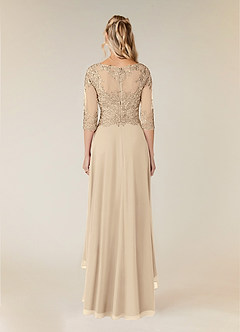 Azazie Monza Abiti per la Madre della Sposa Abito A-Line in Chiffon Pizzo Champagne image3