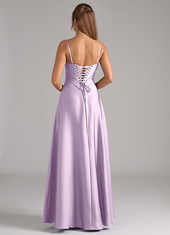 Azazie Valentine Robes de demoiselle d'honneur Robe Trapèze en Satin extensible Corset Frostiges Flieder image5