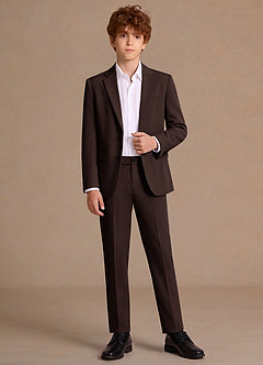 front James Ganache Traje de dos piezas para jóvenes
