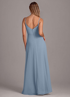 Azazie Amina Final Sale Dusty Blue A-Line Chiffon Dress image2