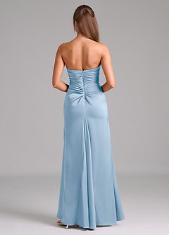 Azazie Lucille At-home Try On Dresses Black Mermaid Strapless Stretch Satin Convertible Dress image2