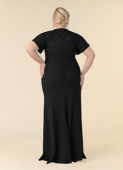 Azazie Adonna Kleider für die Brautmutter Meerjungfrau-Linie Spitze Kleid Schwarz image9