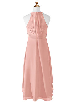 Azazie Linna Junior Rosette A-Line Pleated Chiffon Dress image6