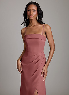 Azazie Aretha Jurken voor bruidsmeisjes Jurk van Chiffon met A-Lijn Strapless Amethist image3