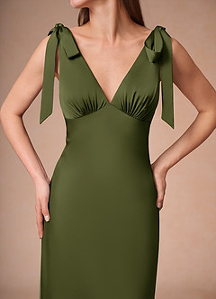 Vestido Verde Oliva Largo Rosalba image8
