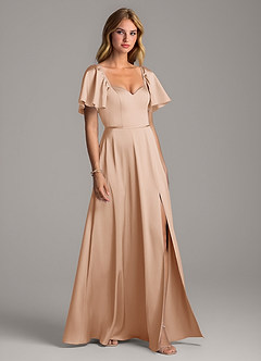 Azazie Chloe Bridesmaid Dresses English Rose A-Line Sweetheart Neckline Stretch Satin Dress image5