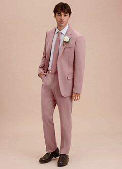 front Ethan Dusty Rose Refined Weave Suit