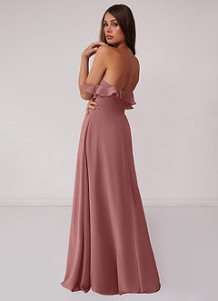 Barbie ♥ Azazie Final Sale Desert Rose A-Line Off the Shoulder Chiffon Convertible Dress image2