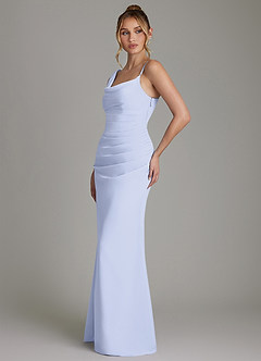 Azazie Ama Bridesmaid Dresses Lavender A-Line Pleated Chiffon Dress image2