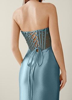 Willa Dusty Blue Sweetheart Neckline Corset Mermaid Prom Dress image6