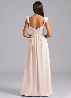 Azazie Denisse Bridesmaid Dresses Rose Petal A-Line Ruched Chiffon Dress image2
